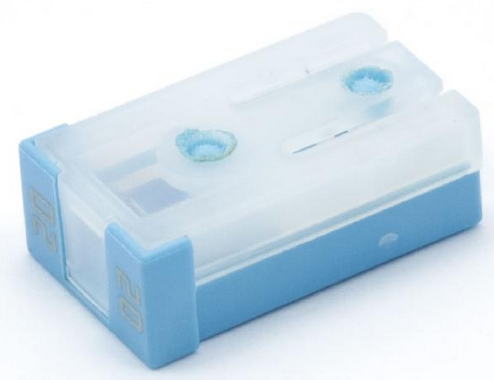 FUSE MCASE FEMALE SLOTTED 20A LIGHT BLUE